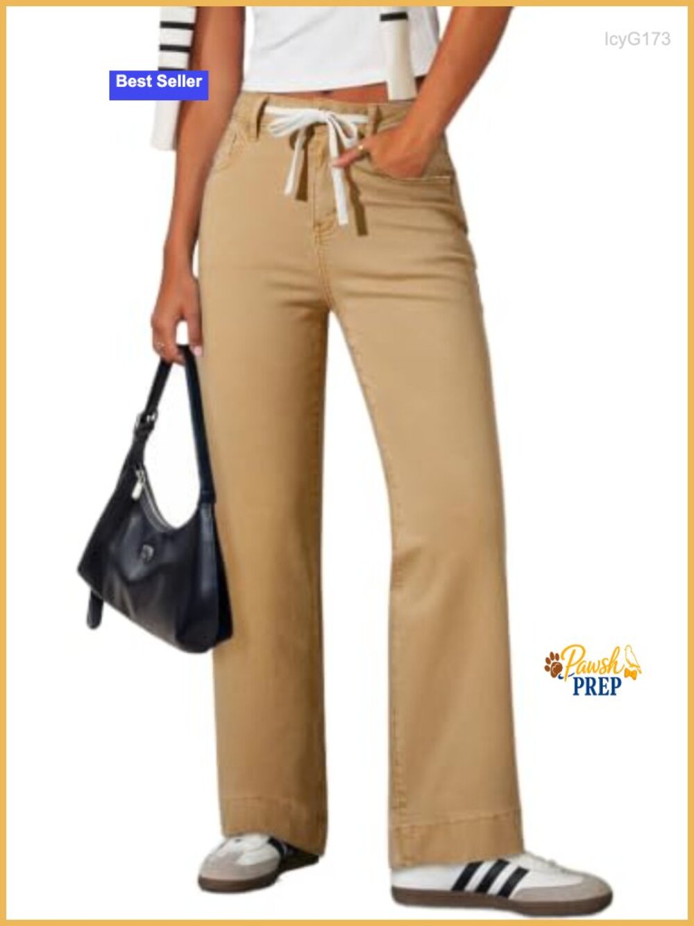 High Waisted Straight Leg Jeans Drawstring Stretchy Denim Pants with Pockets